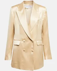 Gabriela Hearst Blazer Elmore in seta Neutro