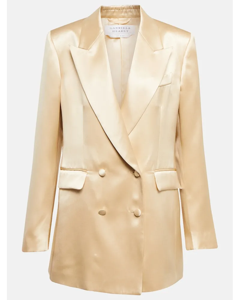 Gabriela Hearst Blazer Elmore in seta Neutro