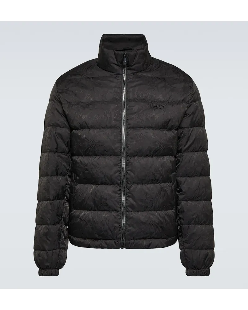 Versace Piumino Barocco in jacquard Nero