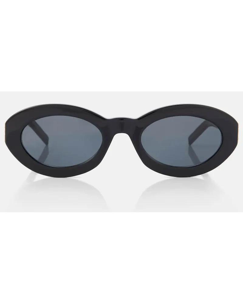 Saint Laurent Occhiali da sole ovali SL M136 Nero