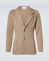 LARDINI Blazer in lana, seta e cashmere Marrone