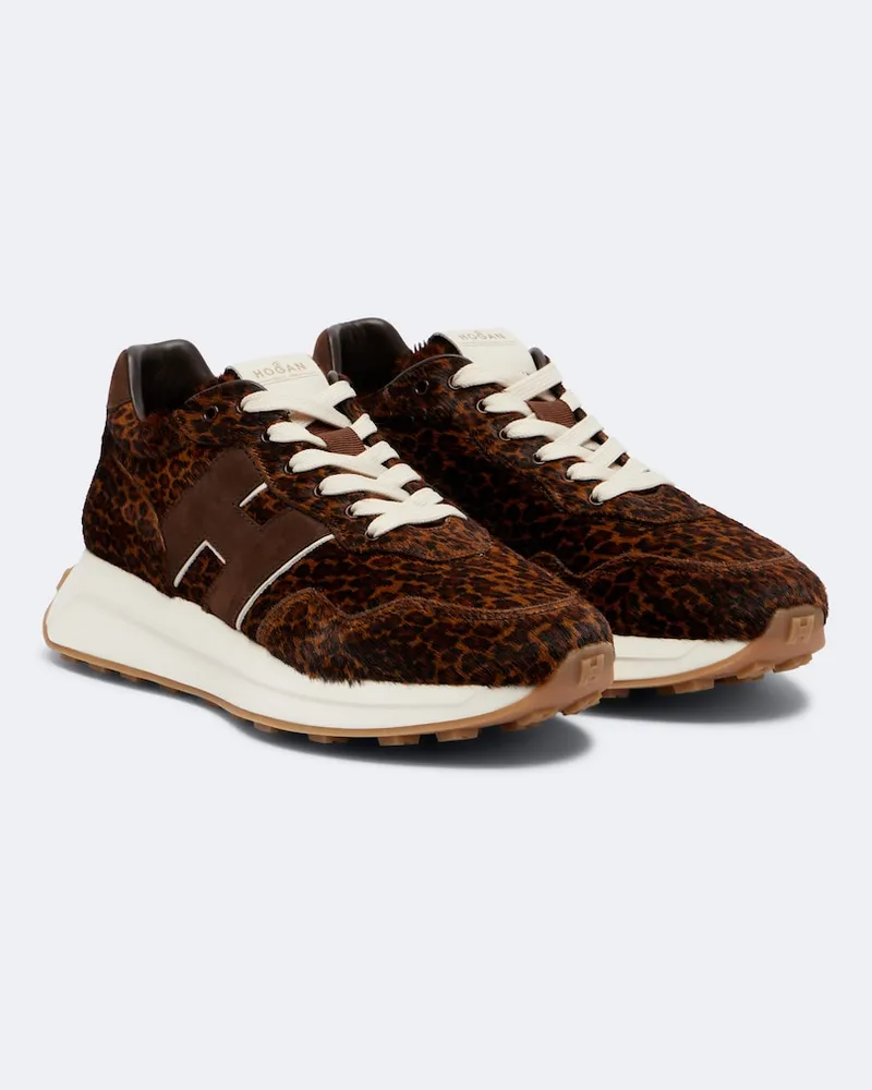 Hogan Sneakers H641 in cavallino Marrone