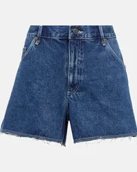 A.P.C. Shorts di jeans Johnny a vita media Blu