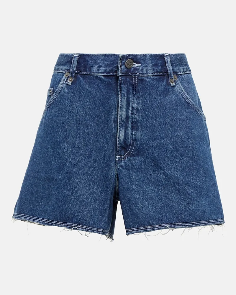 A.P.C. Shorts di jeans Johnny a vita media Blu