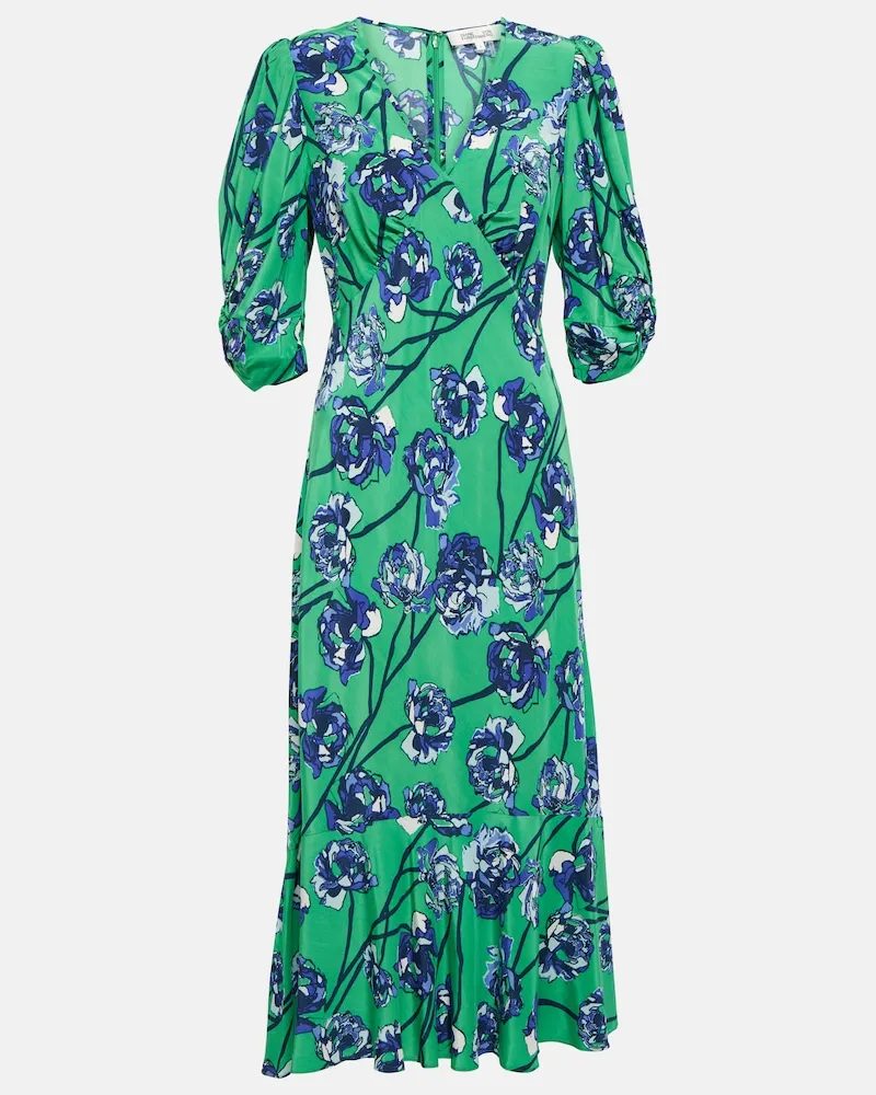 Diane von Furstenberg Abito midi Tati in jersey con stampa Multicolore