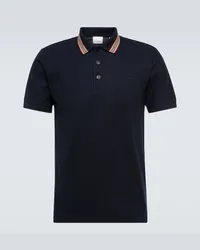 Burberry Polo in cotone piqué Blu