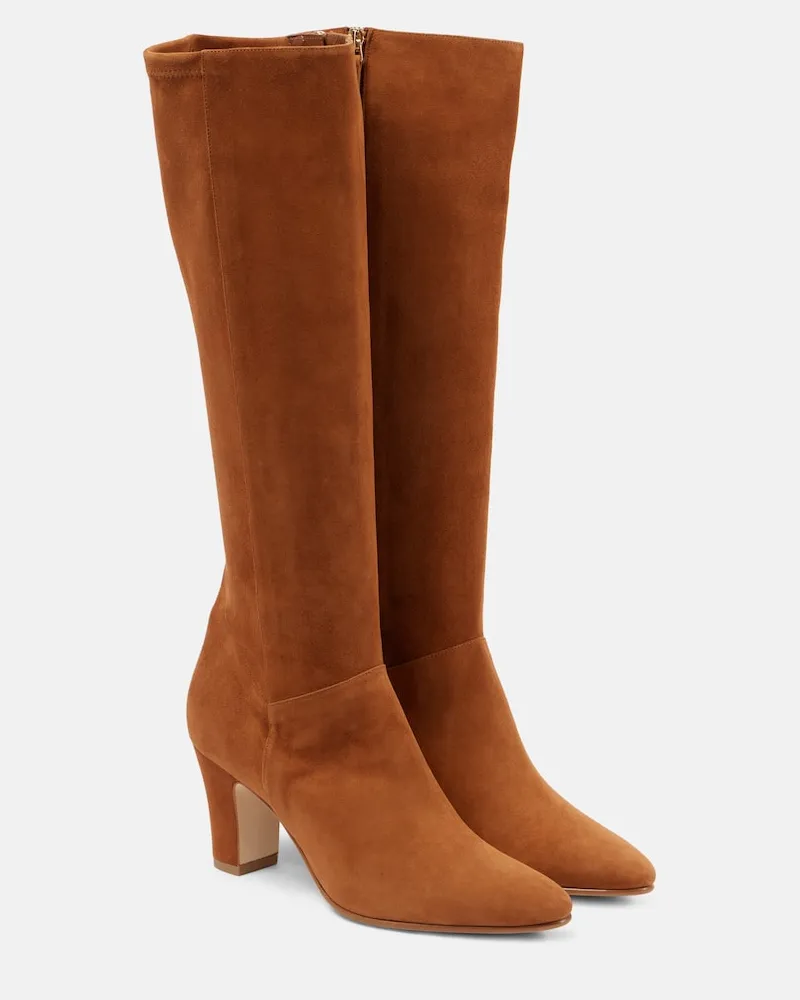 Manolo Blahnik Stivali Pitana in suede Marrone