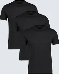 Prada Set da 3 T-shirt in cotone Nero