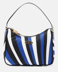 Emilio Pucci Borsa a spalla Yummy Iride in canvas Blu