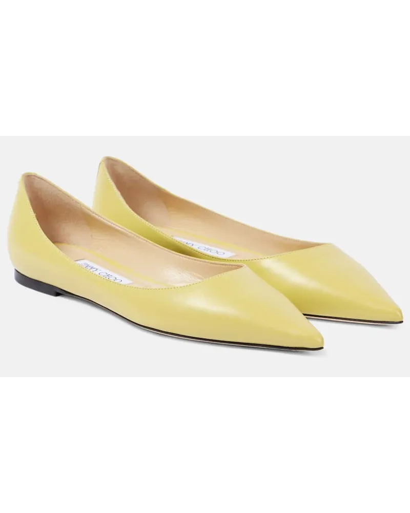 Jimmy Choo Ballerine Love in pelle Giallo