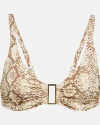 Melissa Odabash Top bikini Bel Air con stampa Beige