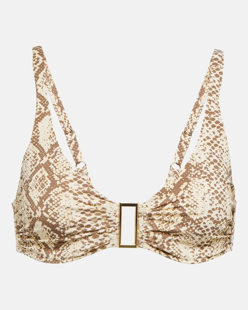 Melissa Odabash Top bikini Bel Air con stampa Beige