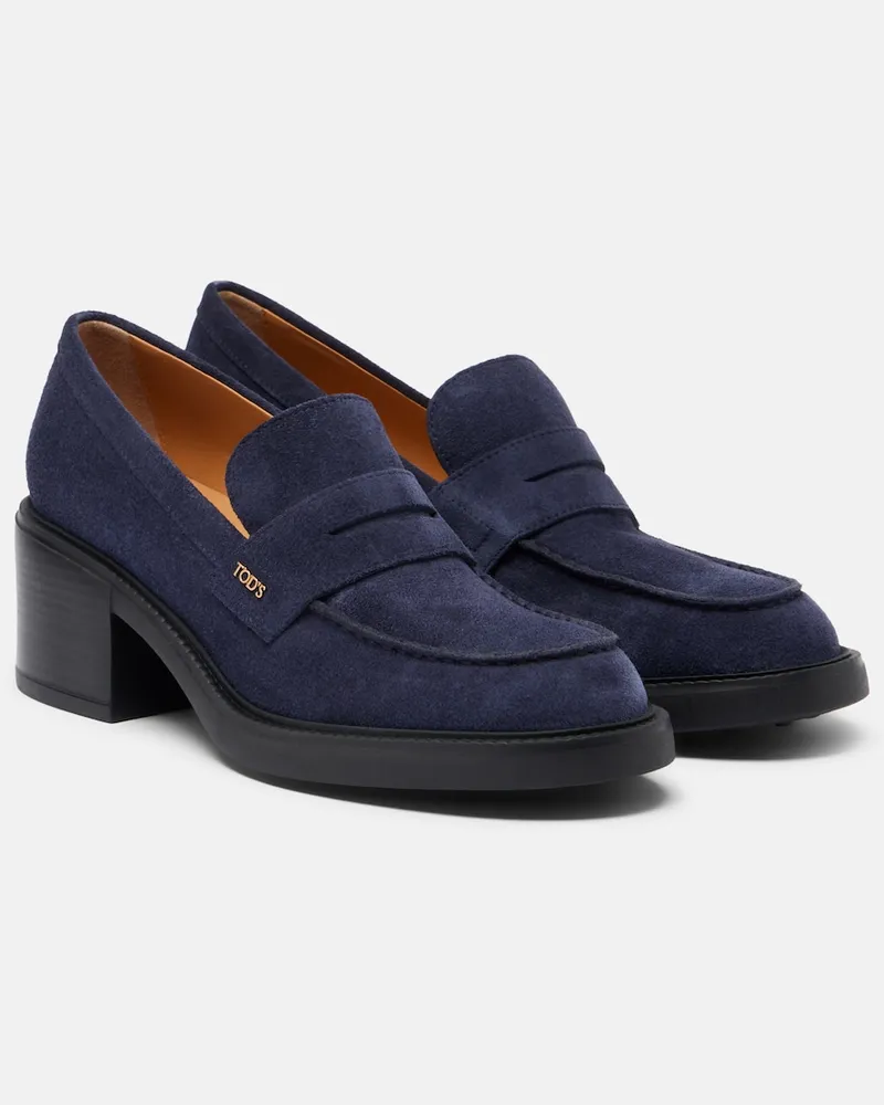 TOD'S Pumps mocassino in suede Blu