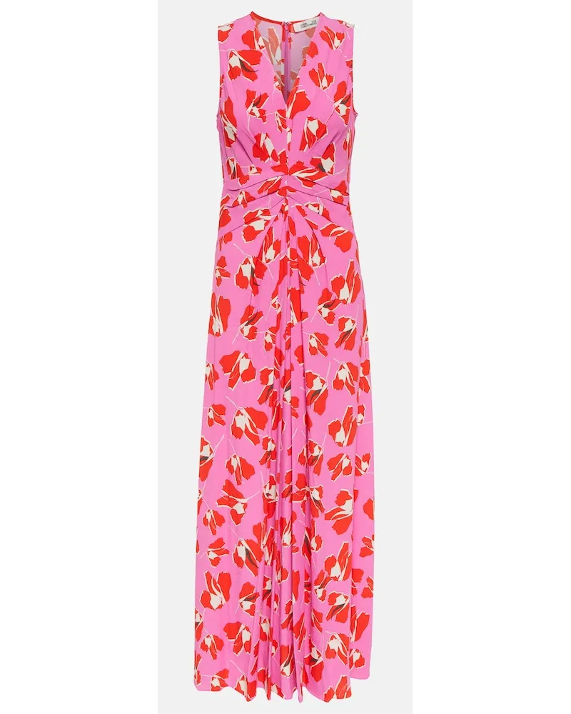 Diane von Furstenberg Abito lungo Ace con stampa Multicolore