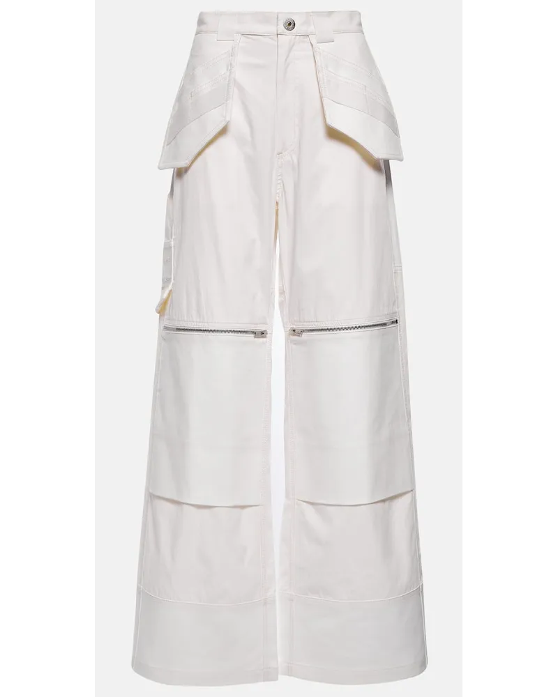 Dion Lee Pantaloni Workwear in misto cotone Bianco