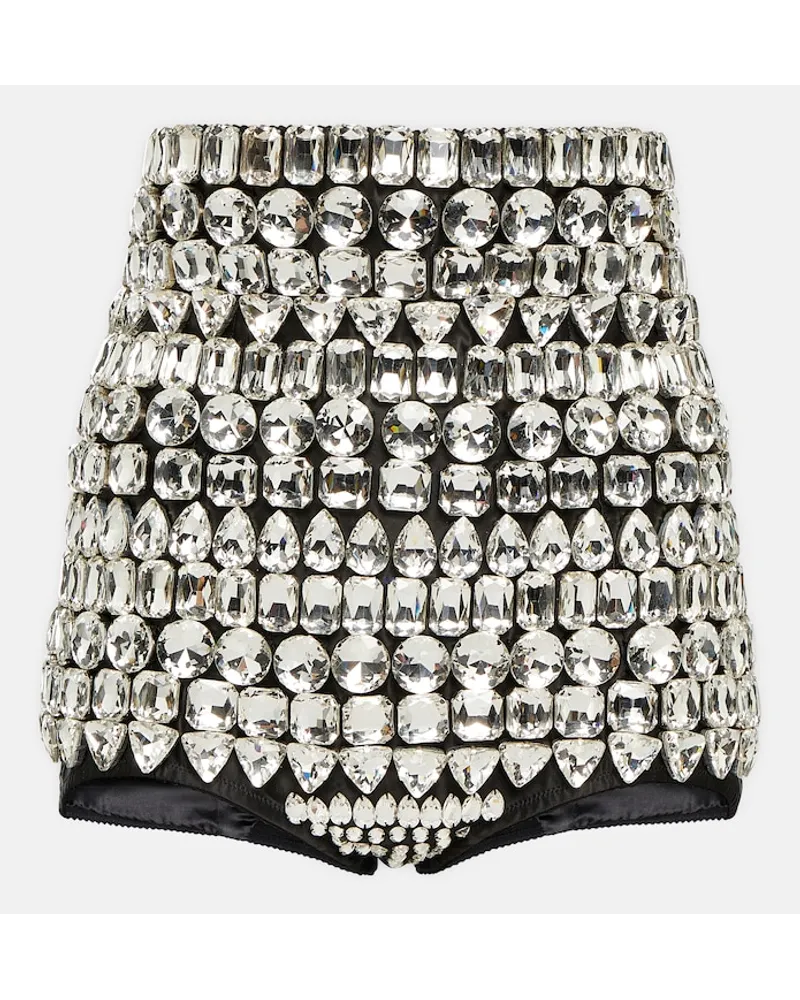 Dolce & Gabbana x Kim - Shorts con cristalli Metallizzato