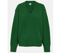 Totême Pullover in lana e cashmere Verde
