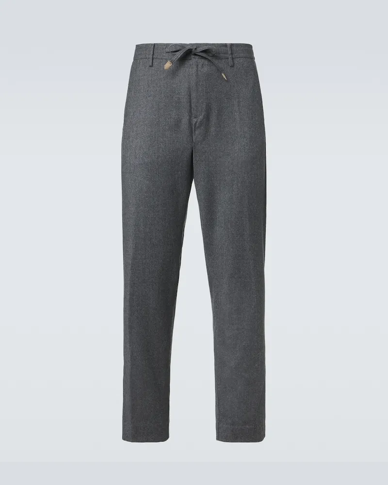 Canali Pantaloni dritti in lana Grigio