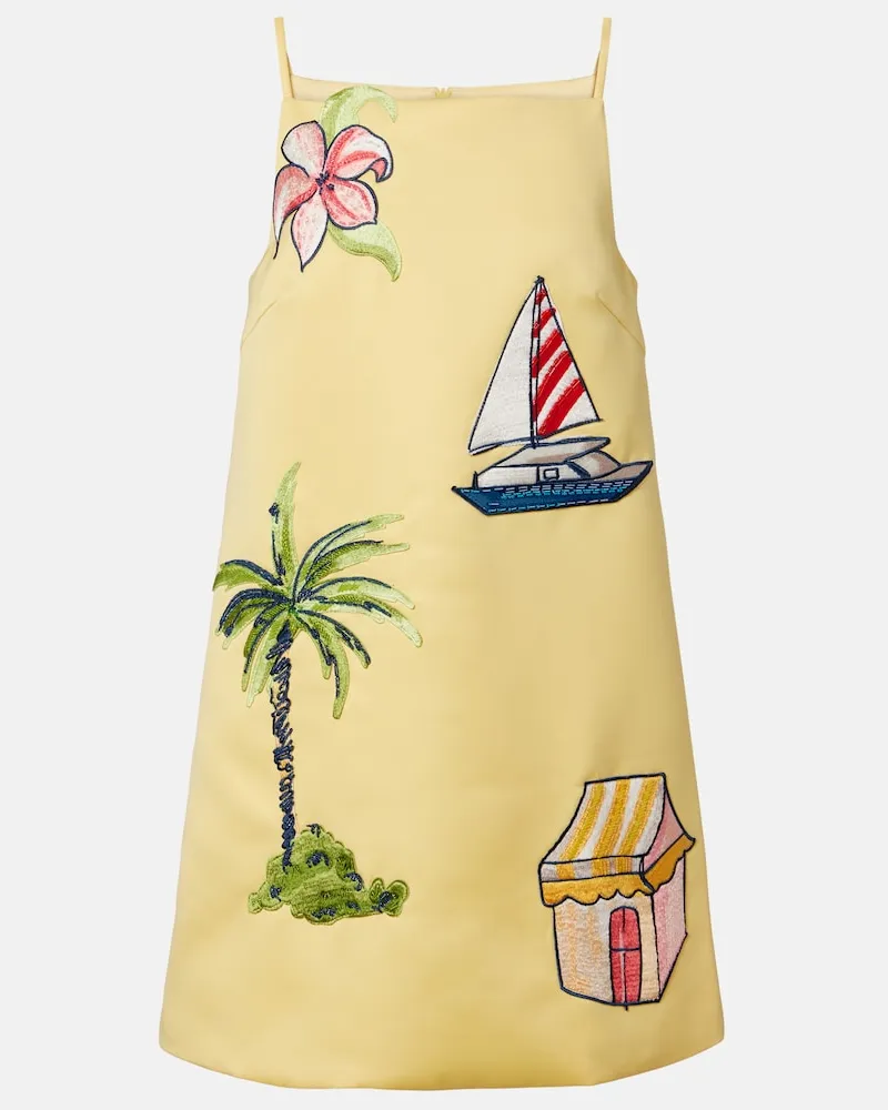 LEO LIN Abito corto Leia con perline Giallo