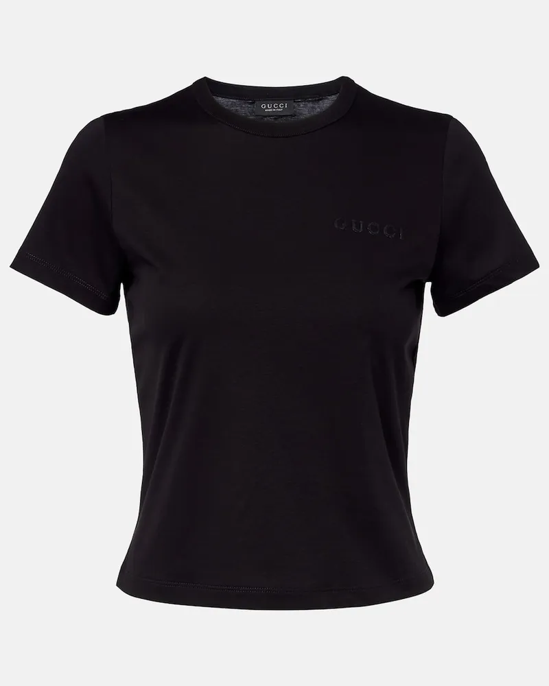 Gucci T-shirt in jersey di cotone Nero