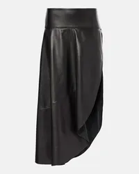 Alaïa Alaïa Gonna midi asimmetrica in pelle Nero