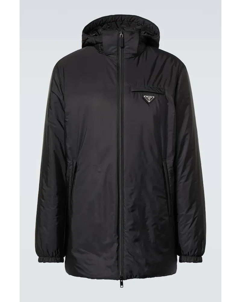 Prada Giacca imbottita in Re-Nylon Nero