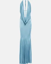 Blumarine Abito lungo in raso Blu