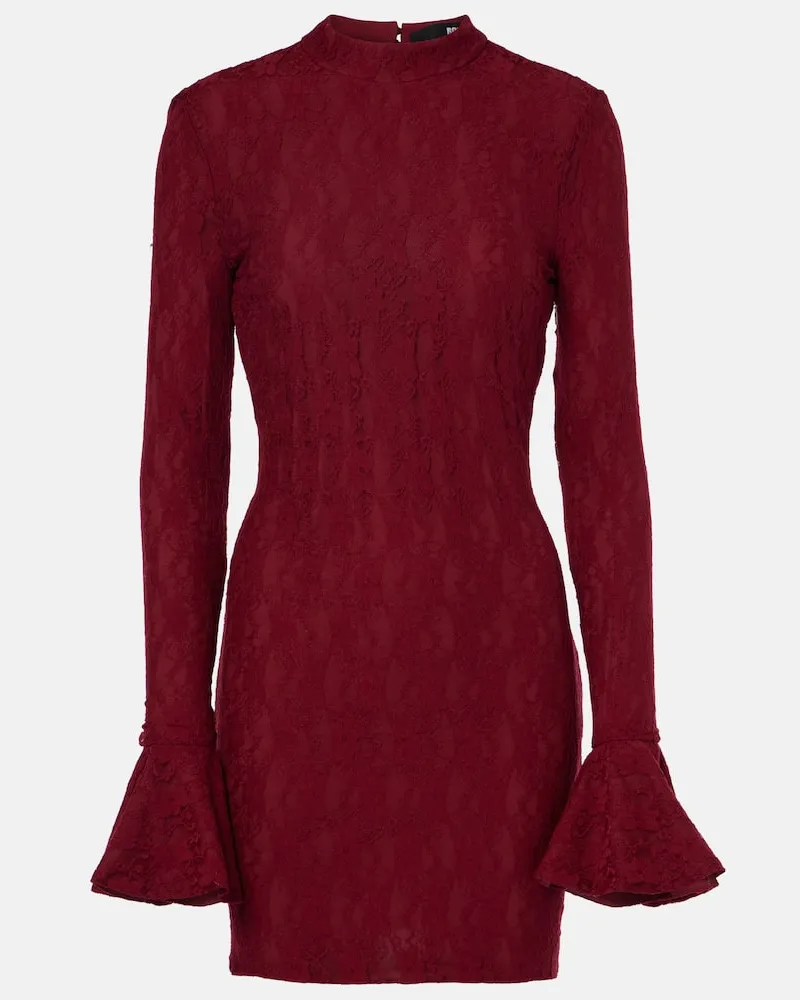 ROTATE Birger Christensen Abito corto in pizzo Rosso