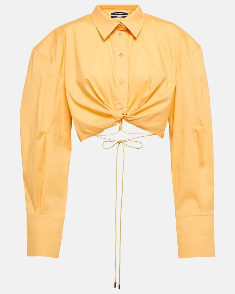 Jacquemus Camicia La Chemise Plidao in popeline Giallo