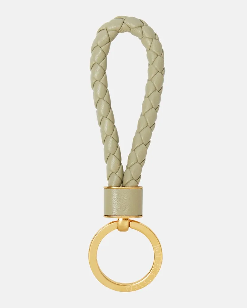 Bottega Veneta Portachiavi in pelle intrecciata Verde