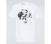 Alexander McQueen T-shirt in jersey di cotone Bianco