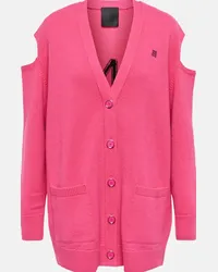 Givenchy Cardigan in lana e cashmere con cut-out Rosa