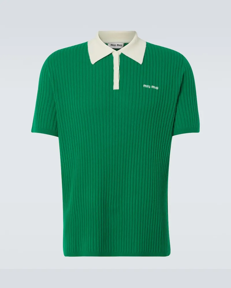 Miu Miu Polo in cashmere Verde