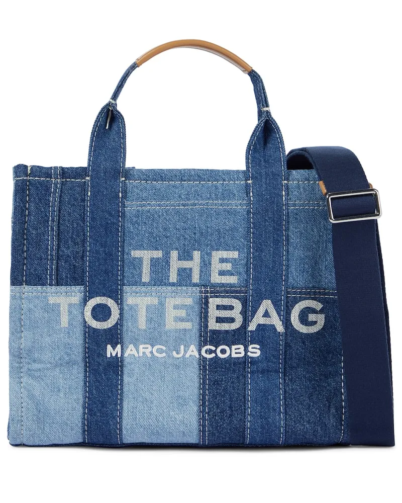 Marc Jacobs Borsa The Denim Medium in canvas Blu