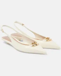 Valentino Garavani Ballerine slingback Vlogo in pelle Bianco