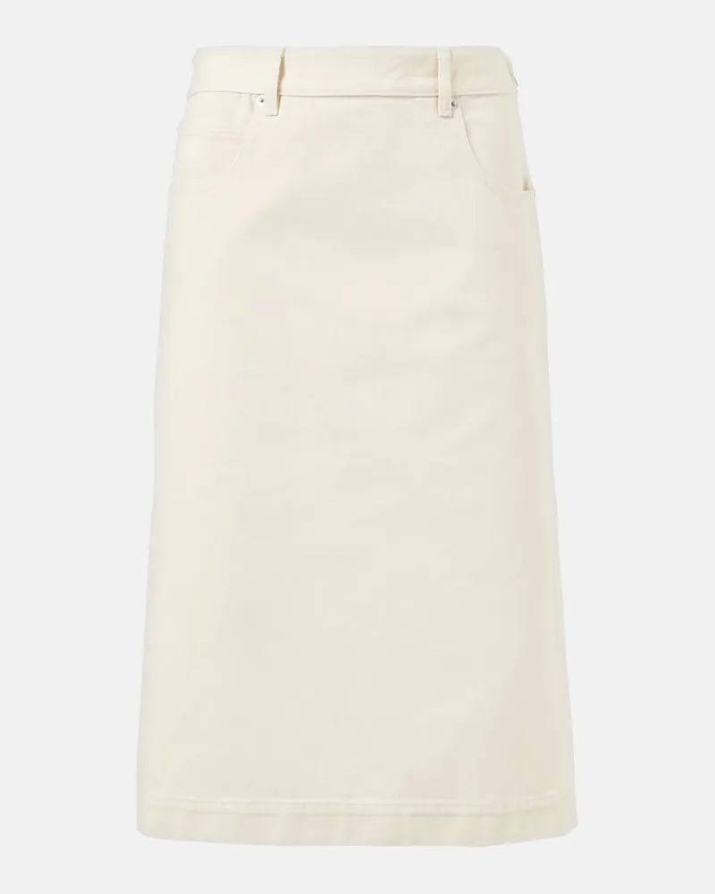 Bottega Veneta Gonna midi di jeans Bianco