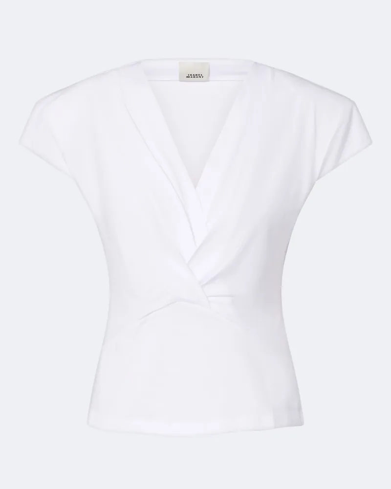 Isabel Marant Top Nadrine in jersey di cotone Bianco