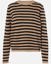 Jardin des Orangers Pullover in lana e cashmere a righe Marrone