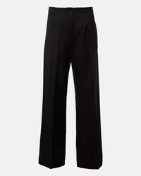 Acne Studios Pantaloni a gamba larga e vita media Nero