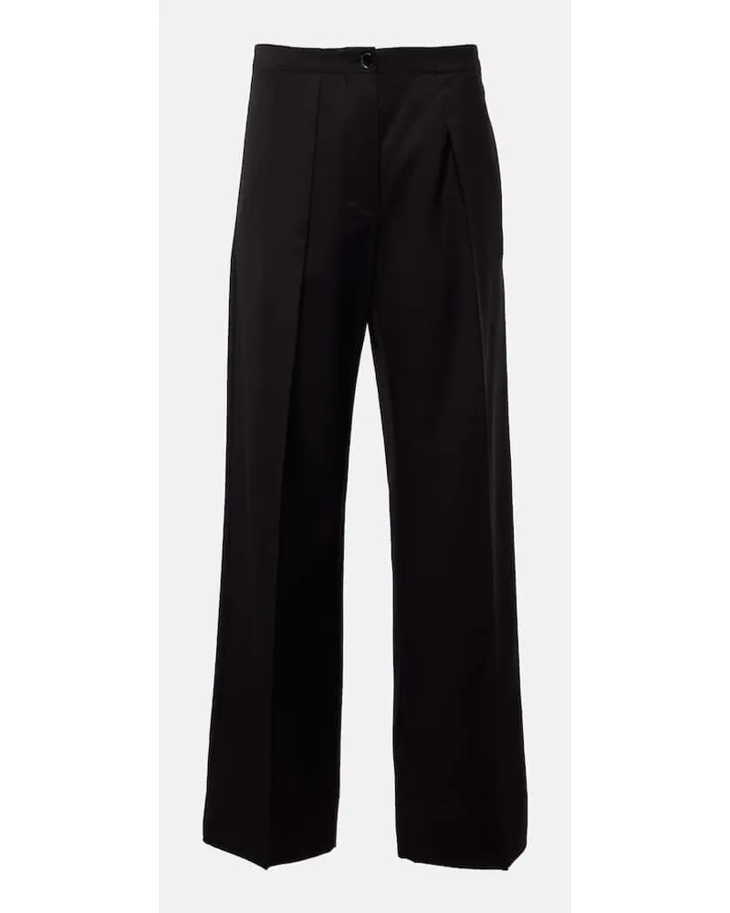 Acne Studios Pantaloni a gamba larga e vita media Nero