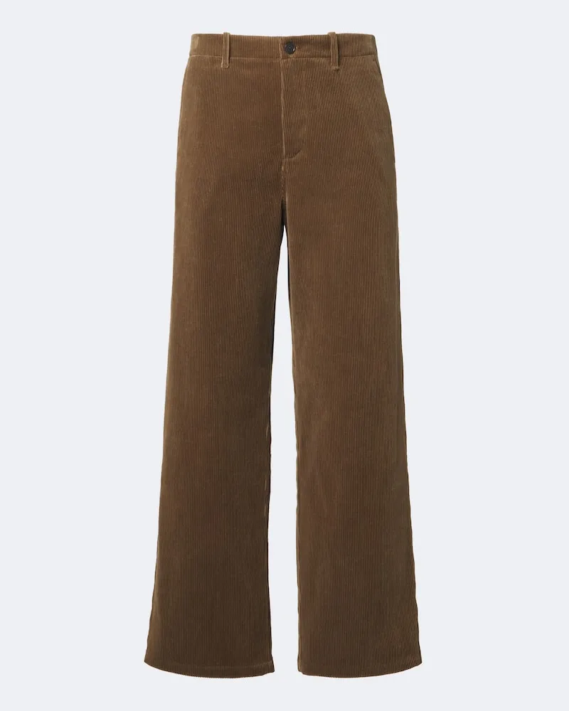 Jil Sander Pantaloni a gamba larga in velluto a coste Marrone