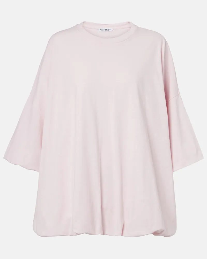 Acne Studios T-shirt oversize in jersey di misto cotone Rosa