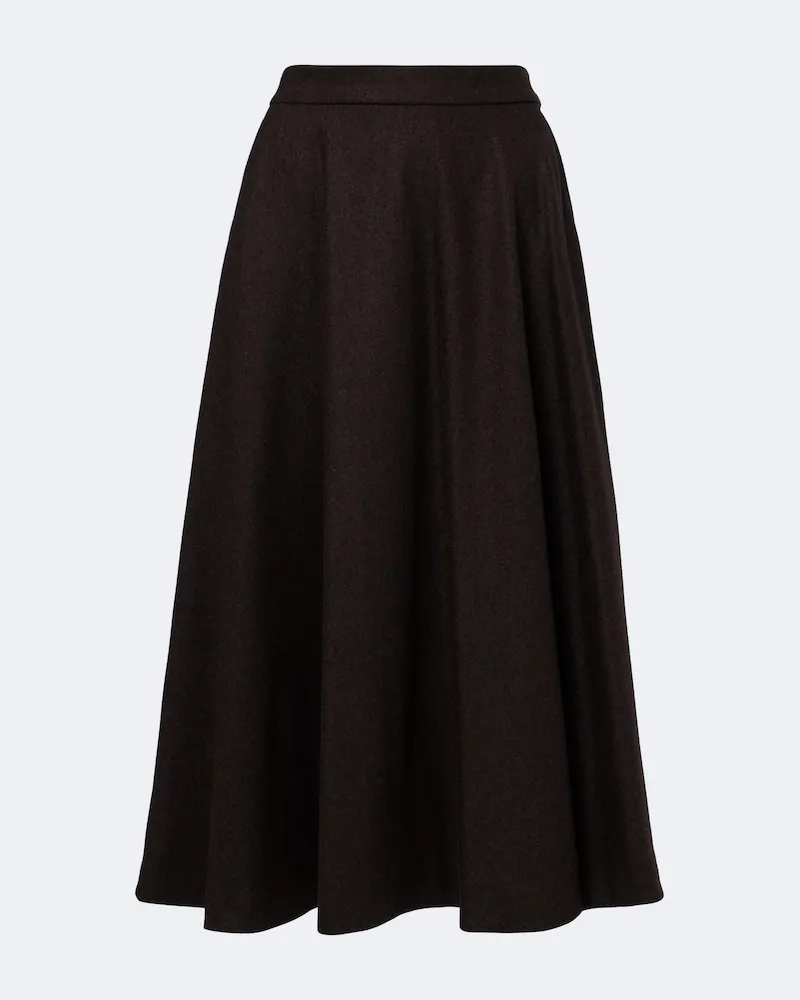 Max Mara Gonna midi in lana Marrone