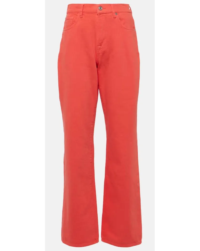 7 for all mankind Jeans regular Tess a vita alta Rosso