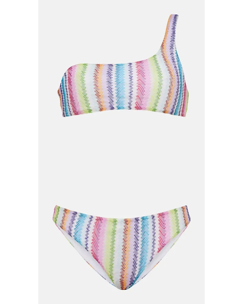 Missoni Bikini monospalla a zig-zag Multicolore