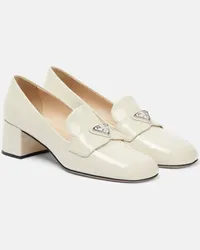 Prada Pumps mocassino in vernice Bianco