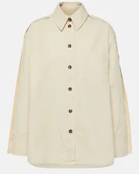 Victoria Beckham Camicia oversize in cotone Beige