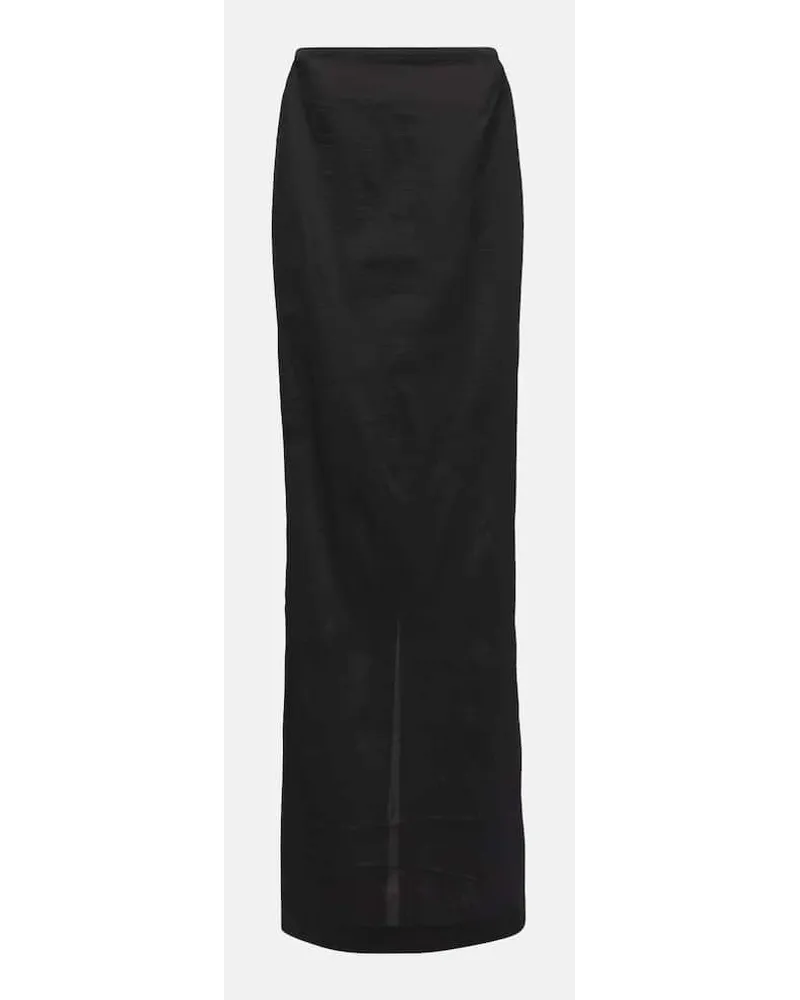 Alaïa AlaÃ¯a Gonna lunga in maglia Nero