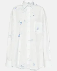 VETEMENTS Camicia in cotone con stampa Bianco