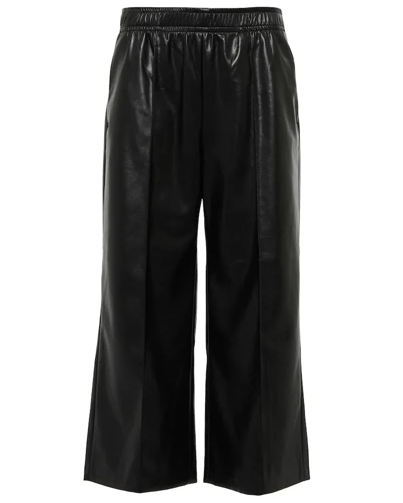 Velvet Pantaloni culottes Nica in similpelle Nero